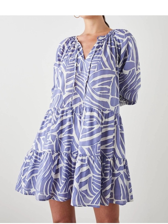 Rails Dresses & Skirts - Rails Sia Dress in Isle Waves Tiered Balloon Sleeves Partially Lined Cotton XL